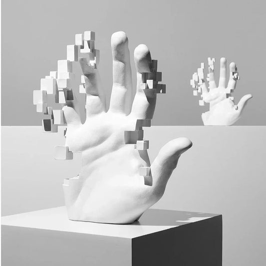 Modern Glitch Hand Decor