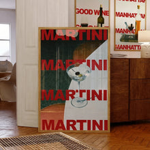 Load image into Gallery viewer, Modern Retro Martini Wall Art
