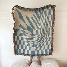 Load image into Gallery viewer, Distressed Checkered Throw Blankets
