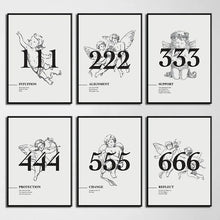 Load image into Gallery viewer, Lucky Angel Numbers Wall Art
