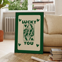 Load image into Gallery viewer, Lucky You Card Wall Art
