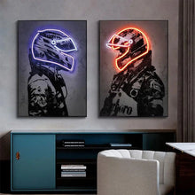 Cargar imagen en el visor de la galería, Arte mural de casco de neón
