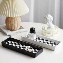 Load image into Gallery viewer, Midnight Checkered Trinket Trays
