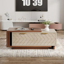 Load image into Gallery viewer, Walnut Chevron Flex Coffee Table
