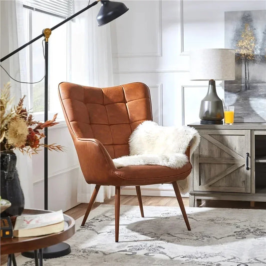 Elevated Luxe Leather Accent Chair