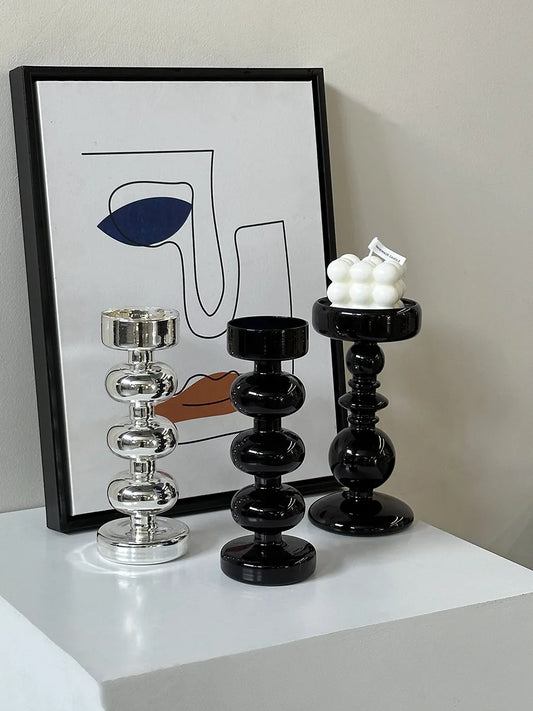 Modern Rocklight Candle Holders