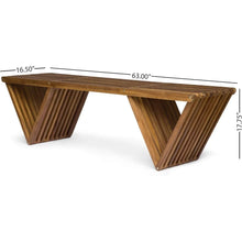 Load image into Gallery viewer, TeakWood Arc Bench
