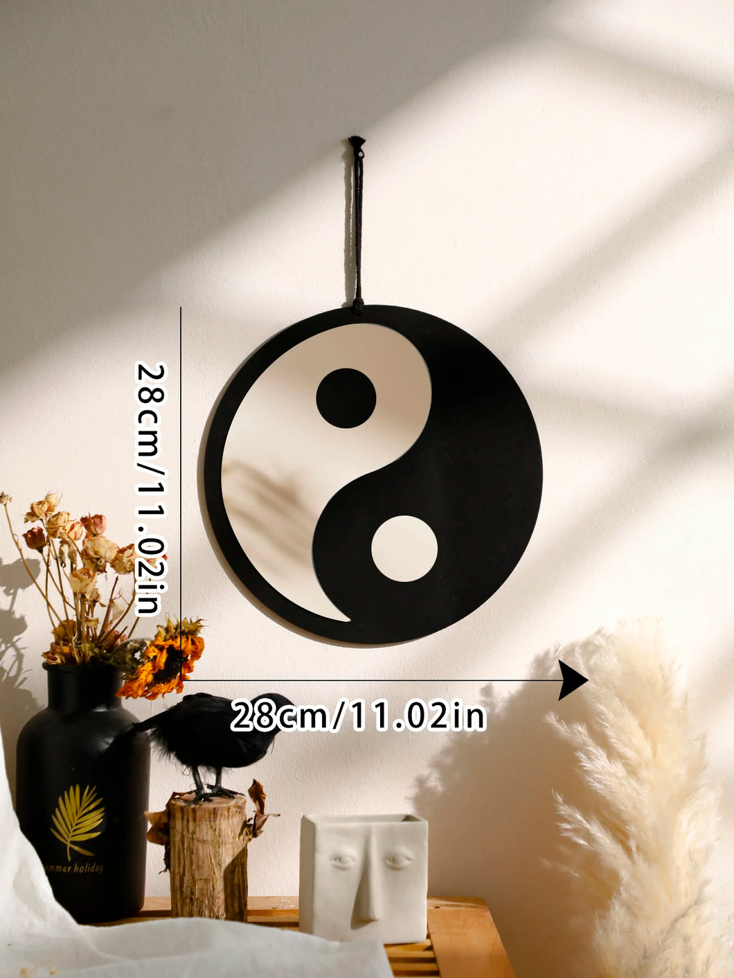 Decoración de pared con reflejo equilibrado de ónix