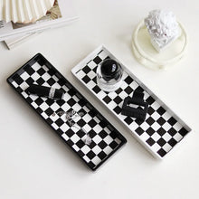 Load image into Gallery viewer, Midnight Checkered Trinket Trays
