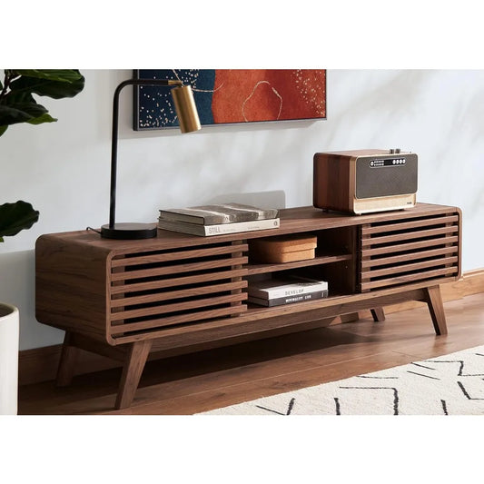 Mid-Century Wood TV Stand