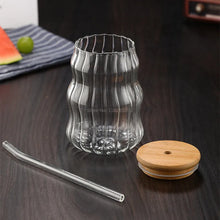 Load image into Gallery viewer, Vertical Groove Glass Cup
