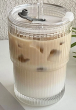 Load image into Gallery viewer, Vertical Striped Glass Cup
