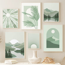 Load image into Gallery viewer, Sage Outdoor Sunrise Wall Art
