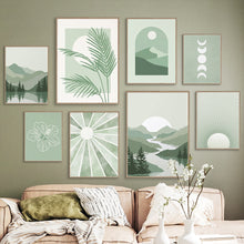 Load image into Gallery viewer, Sage Outdoor Sunrise Wall Art
