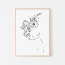 Load image into Gallery viewer, لوحة فنية جدارية بصور ظلية زهرية
