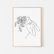 Load image into Gallery viewer, لوحة فنية جدارية بصور ظلية زهرية
