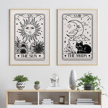 Load image into Gallery viewer, Sun and Moon Tarot Wall Art
