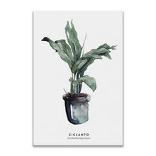 Cargar imagen en el visor de la galería, Arte mural de plantas en acuarela

