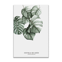 Cargar imagen en el visor de la galería, Arte mural de plantas en acuarela
