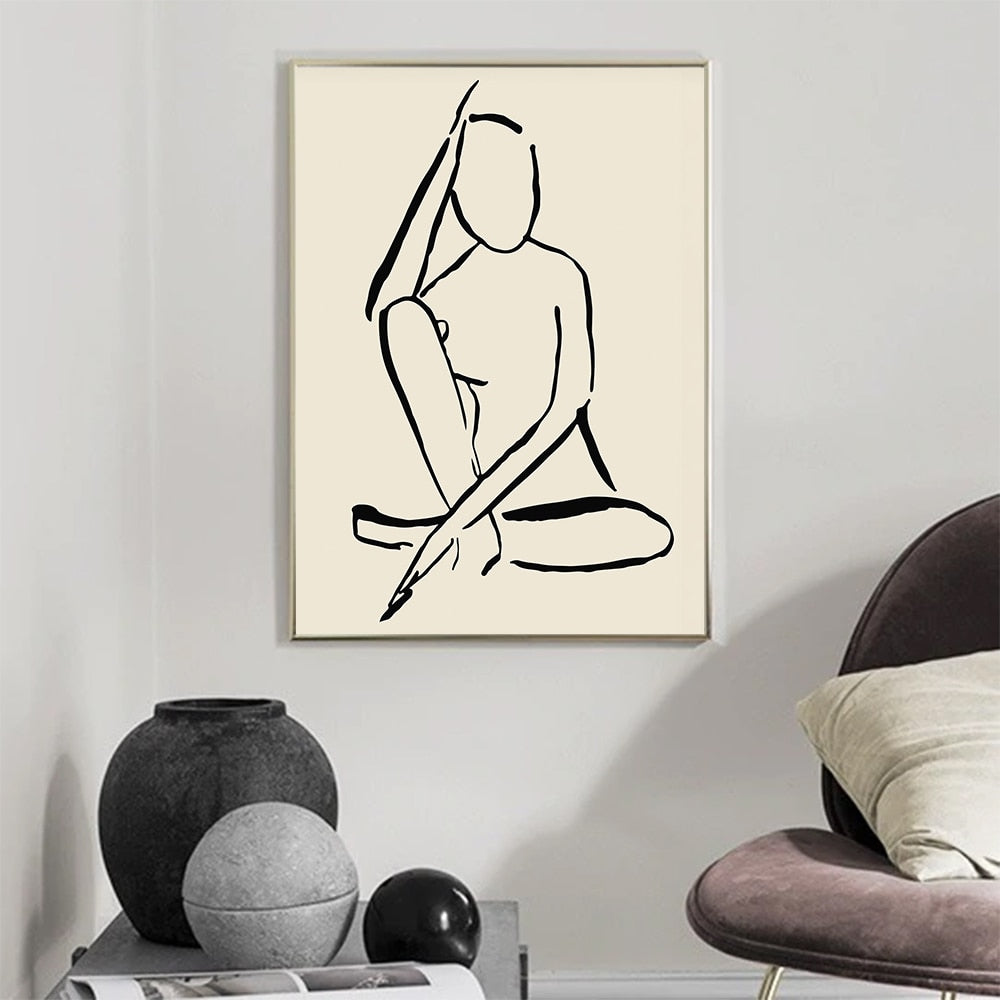 Wheat and Ivory Silhouette Wall Art
