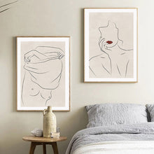 Load image into Gallery viewer, Soft Lines Silhouette Wall Art
